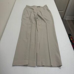 Haggar Womens Beige Straight Leg Dress Pants Size 6 Average Stretch Workwear
